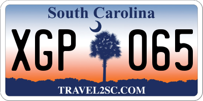 SC license plate XGP065