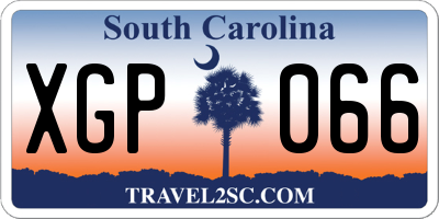 SC license plate XGP066