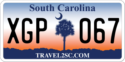 SC license plate XGP067