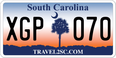 SC license plate XGP070