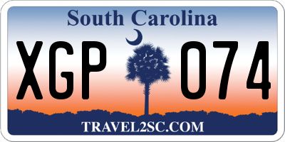 SC license plate XGP074