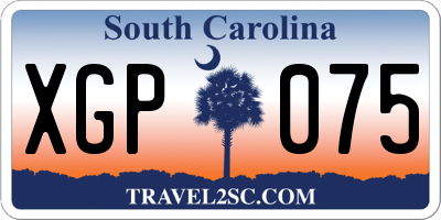 SC license plate XGP075