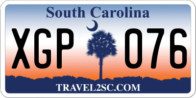 SC license plate XGP076