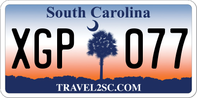 SC license plate XGP077