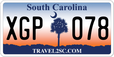 SC license plate XGP078