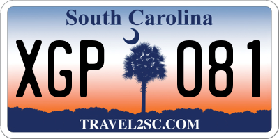 SC license plate XGP081