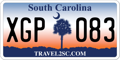 SC license plate XGP083