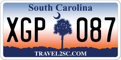 SC license plate XGP087