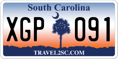SC license plate XGP091