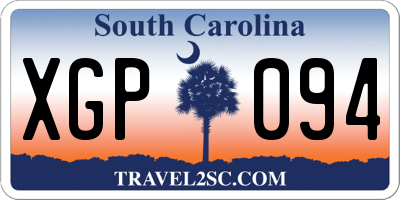 SC license plate XGP094