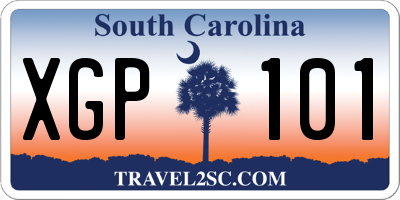 SC license plate XGP101