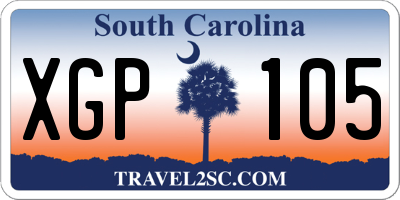 SC license plate XGP105