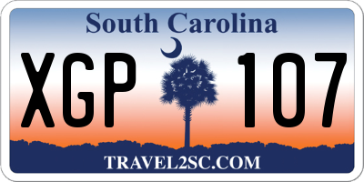 SC license plate XGP107