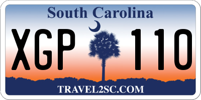 SC license plate XGP110