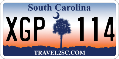 SC license plate XGP114