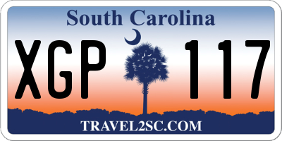 SC license plate XGP117
