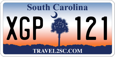 SC license plate XGP121