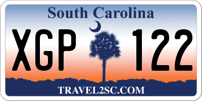 SC license plate XGP122