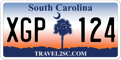 SC license plate XGP124