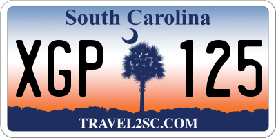 SC license plate XGP125