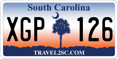SC license plate XGP126