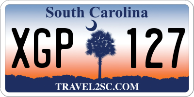 SC license plate XGP127