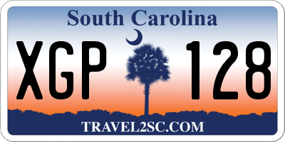 SC license plate XGP128