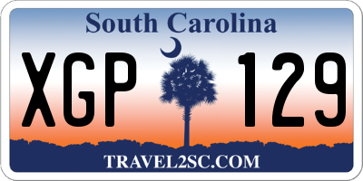 SC license plate XGP129