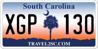 SC license plate XGP130