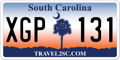 SC license plate XGP131