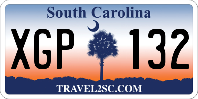 SC license plate XGP132