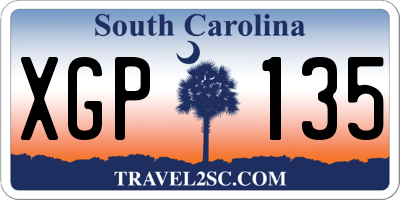 SC license plate XGP135