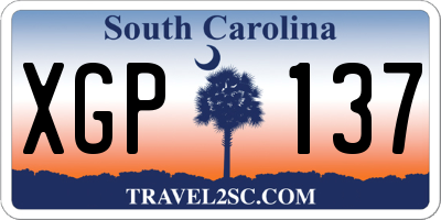 SC license plate XGP137