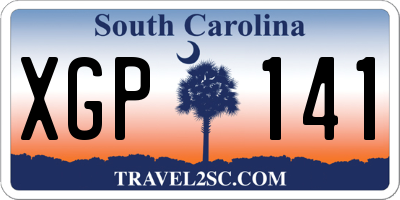 SC license plate XGP141
