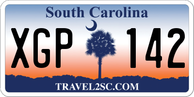 SC license plate XGP142