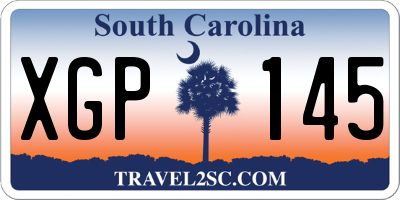 SC license plate XGP145