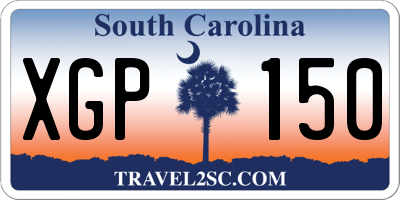 SC license plate XGP150