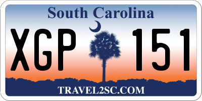 SC license plate XGP151
