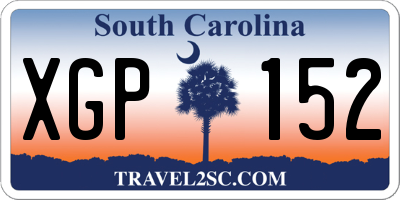 SC license plate XGP152