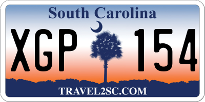 SC license plate XGP154