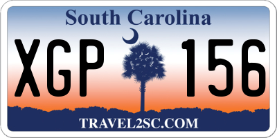 SC license plate XGP156