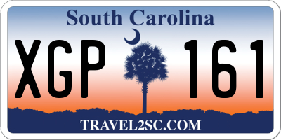 SC license plate XGP161