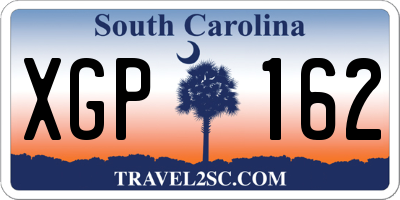SC license plate XGP162