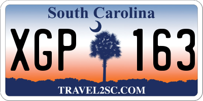 SC license plate XGP163