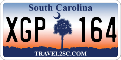 SC license plate XGP164