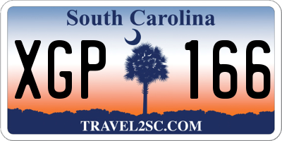 SC license plate XGP166