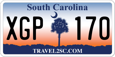 SC license plate XGP170