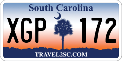 SC license plate XGP172