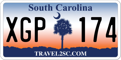 SC license plate XGP174