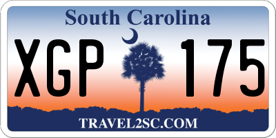 SC license plate XGP175